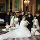 Teeny-tiny matching bridesmaids and pageboys!